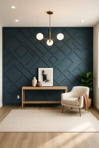 modern abstract angled style feature wall