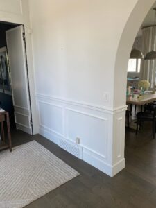 Custom accent wall and wall paneling installation Calgary home