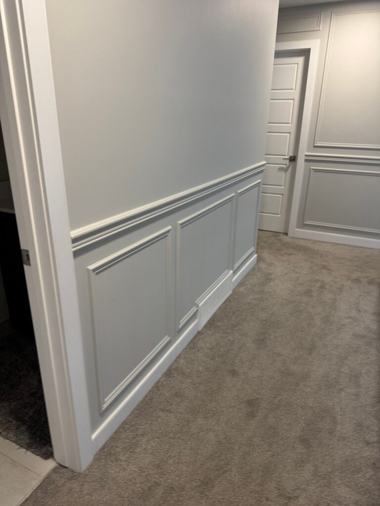 Spring Calgary home renovation wall paneling installation by Calgary Custom Concepts
