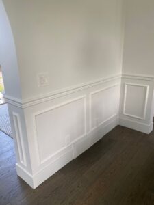 NW Calgary accent wall wainscoting transformation by Calgary Custom Concepts