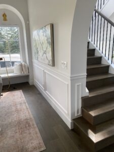 Accent wall installation in Calgary home no permit required finish carpentry