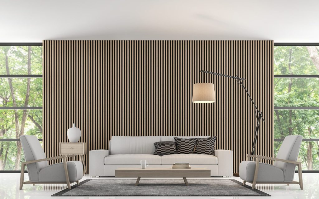 Architectural wall panels — the kind of detail that gives a room its permanent character.