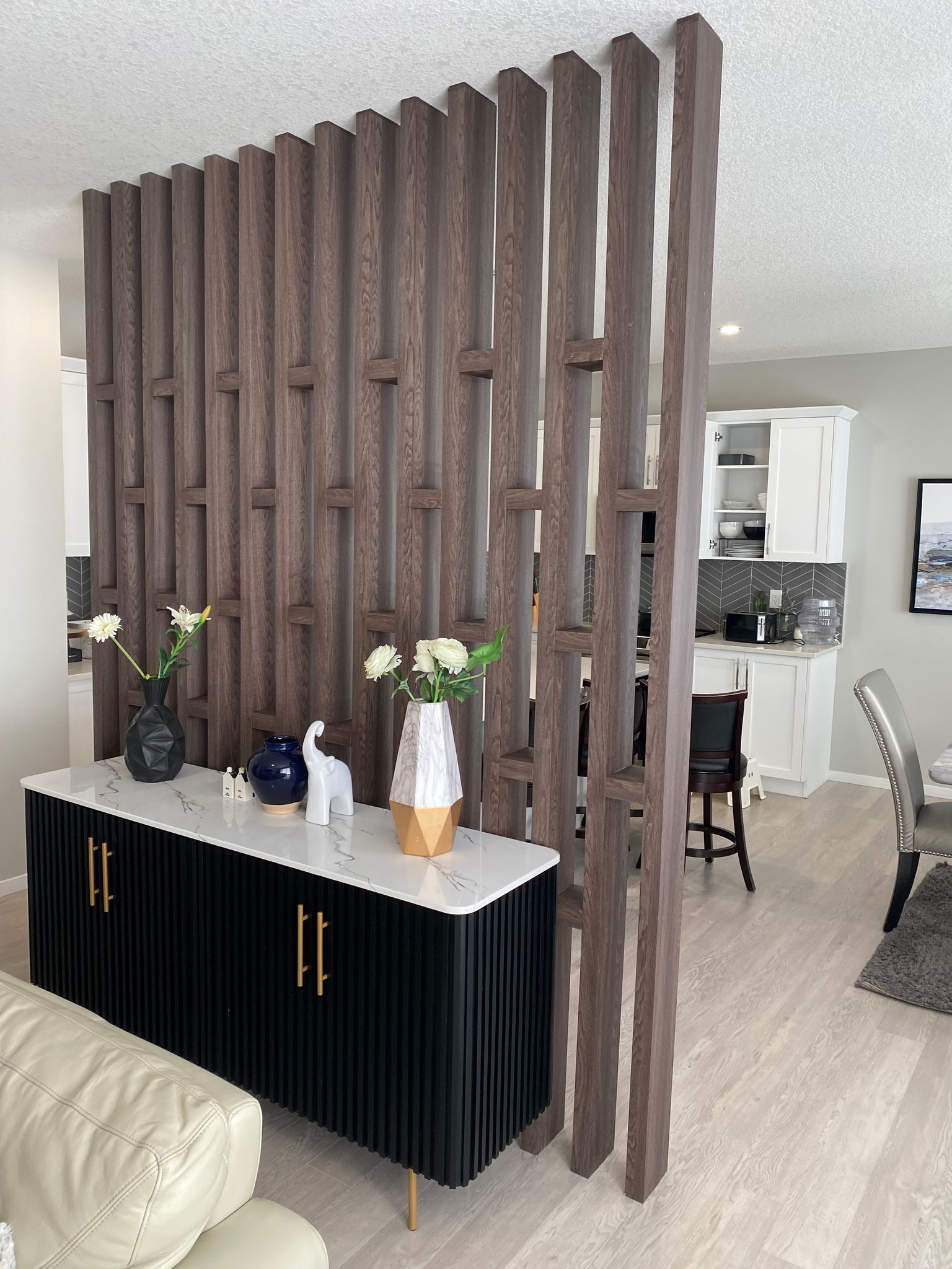 Commercial wall divider installation by Calgary Custom Concepts