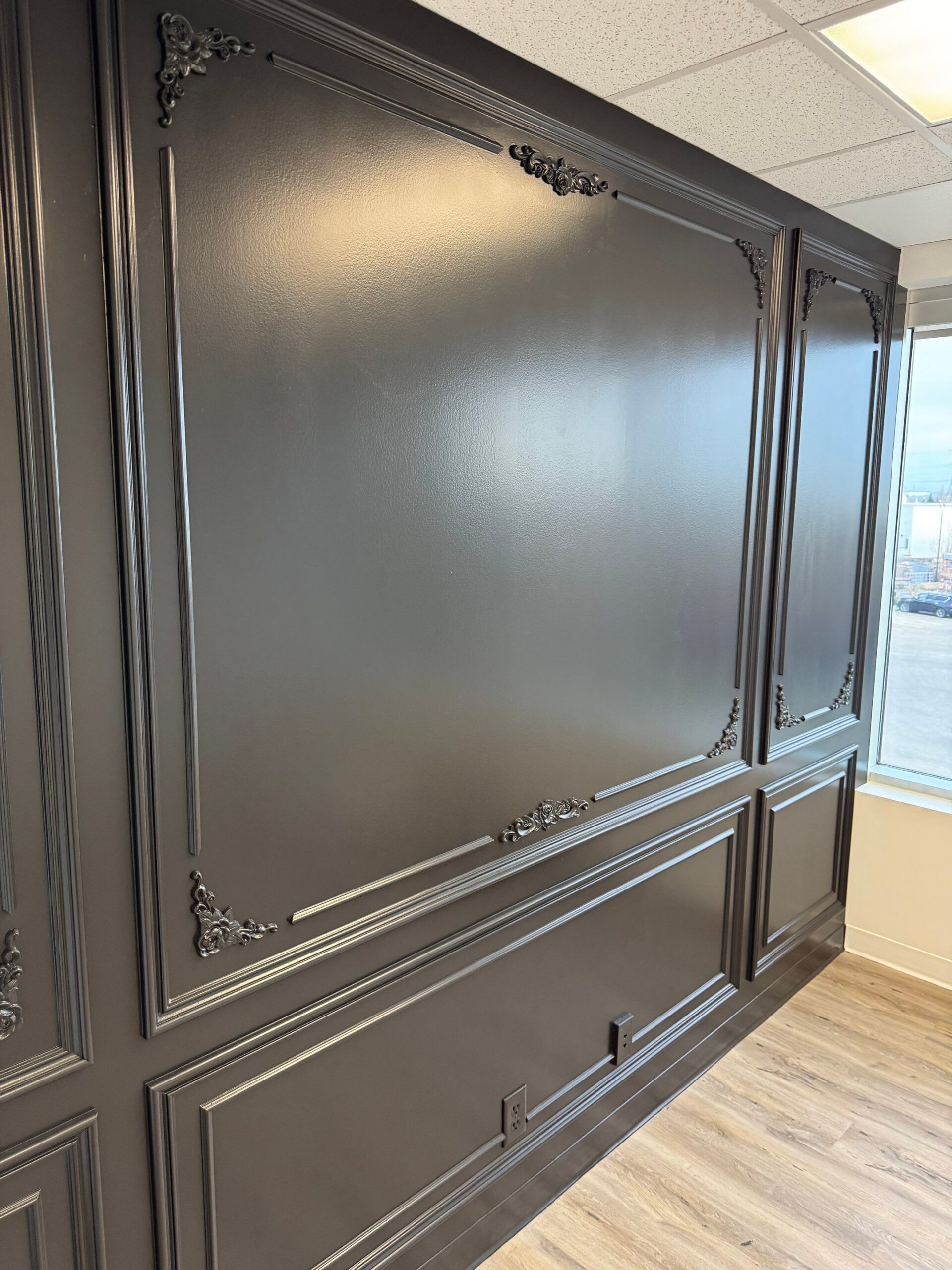 Custom wall paneling by Calgary Custom Concepts